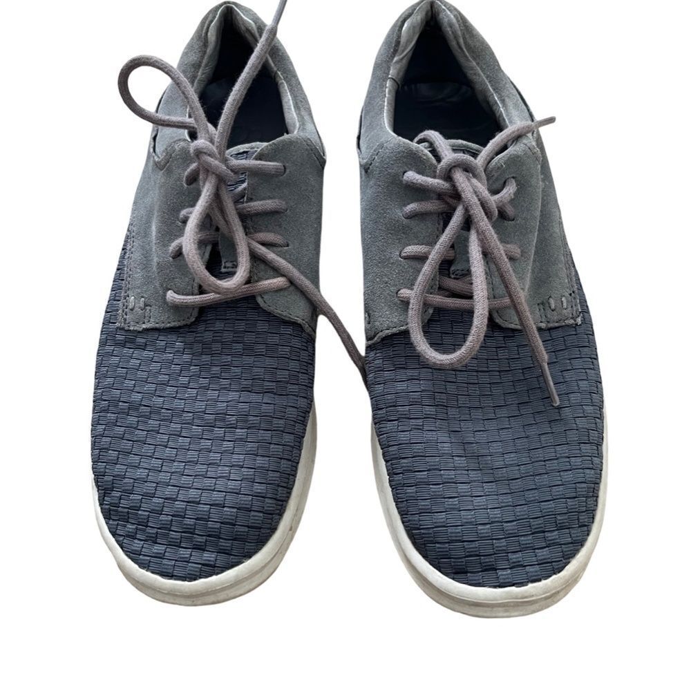 UGG Hepner Men’s 8.5 Woven Casual Shoes Gray Leather Suede Comfort - Picture 16 of 16